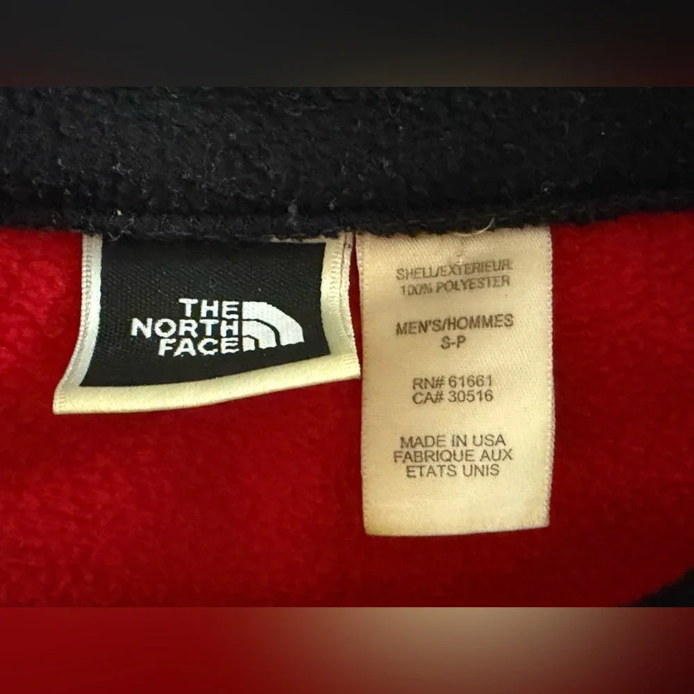 The North Face Polartec Vintage Red Fleece Full Zip Vest, Sleeveless Outerwear